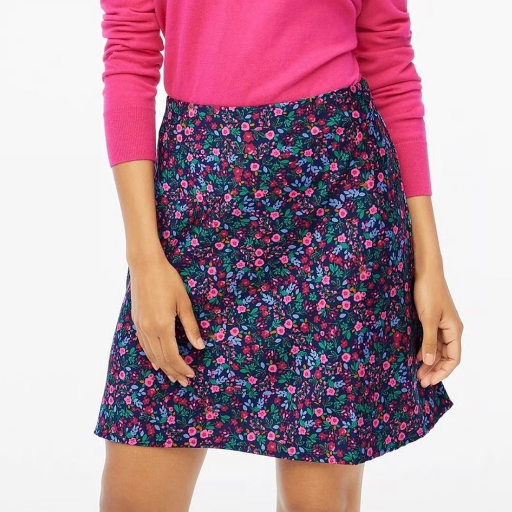 J. Crew Factory bias cut slip mini skirt